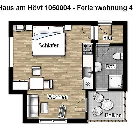 Apartamento Haus Am Hoevt - 4 *